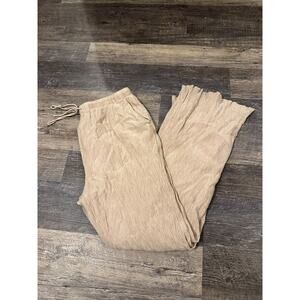 Abercrombie & Fitch Women's Wide Leg Palazzo Cream Elastic Waist Pant Large NWT